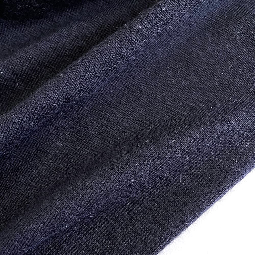 PRADA プラダ*アルパカカーディガン ネイビー 38(S)クルーネックニット