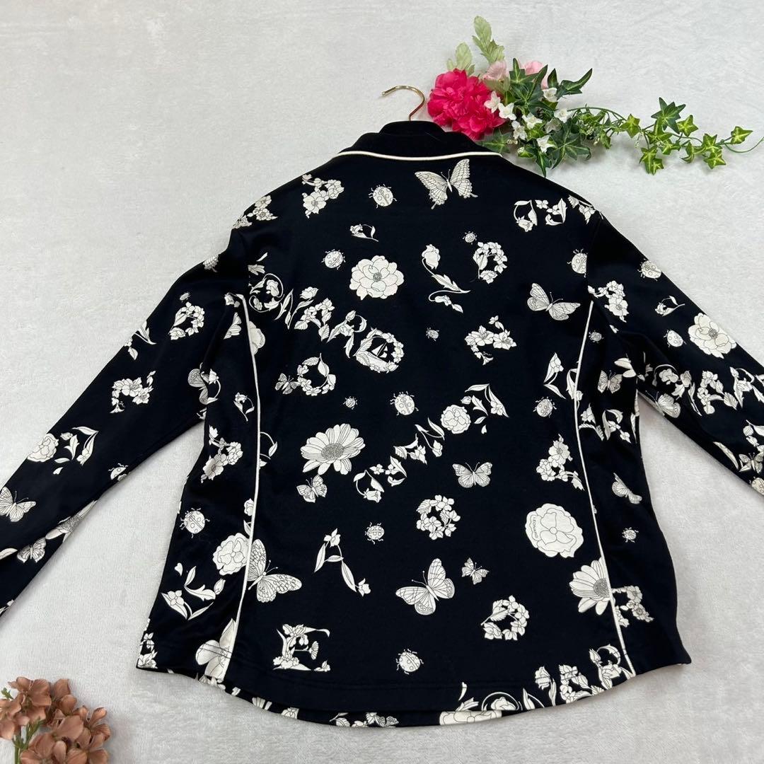 J565 美品 L レオナールスポーツ ポロシャツ ブラック レディース