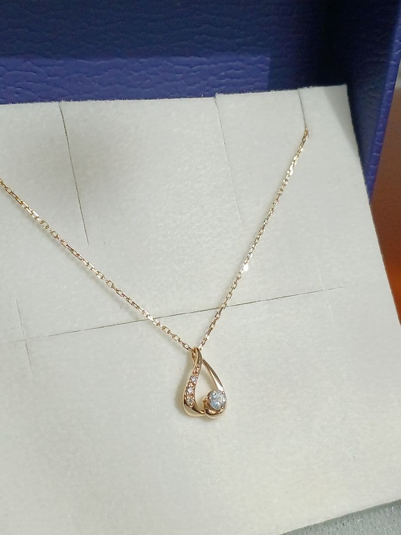 【kazyukazyu】ヴァンドーム青山☆K10☆アクアマリン☆ネックレス