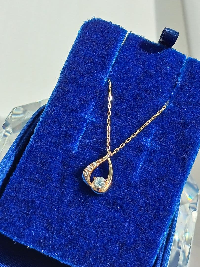 【kazyukazyu】ヴァンドーム青山☆K10☆アクアマリン☆ネックレス