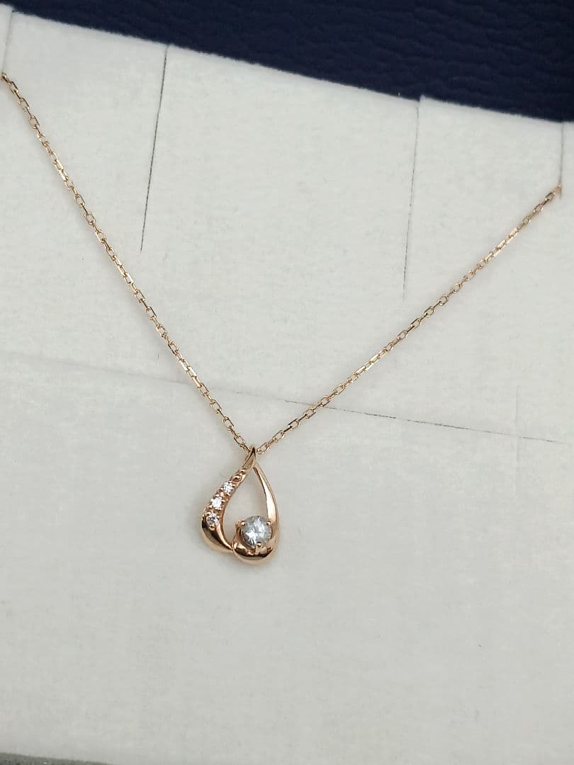 【kazyukazyu】ヴァンドーム青山☆K10☆アクアマリン☆ネックレス