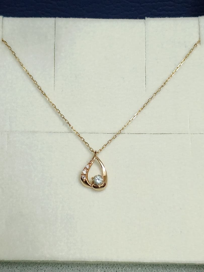 【kazyukazyu】ヴァンドーム青山☆K10☆アクアマリン☆ネックレス