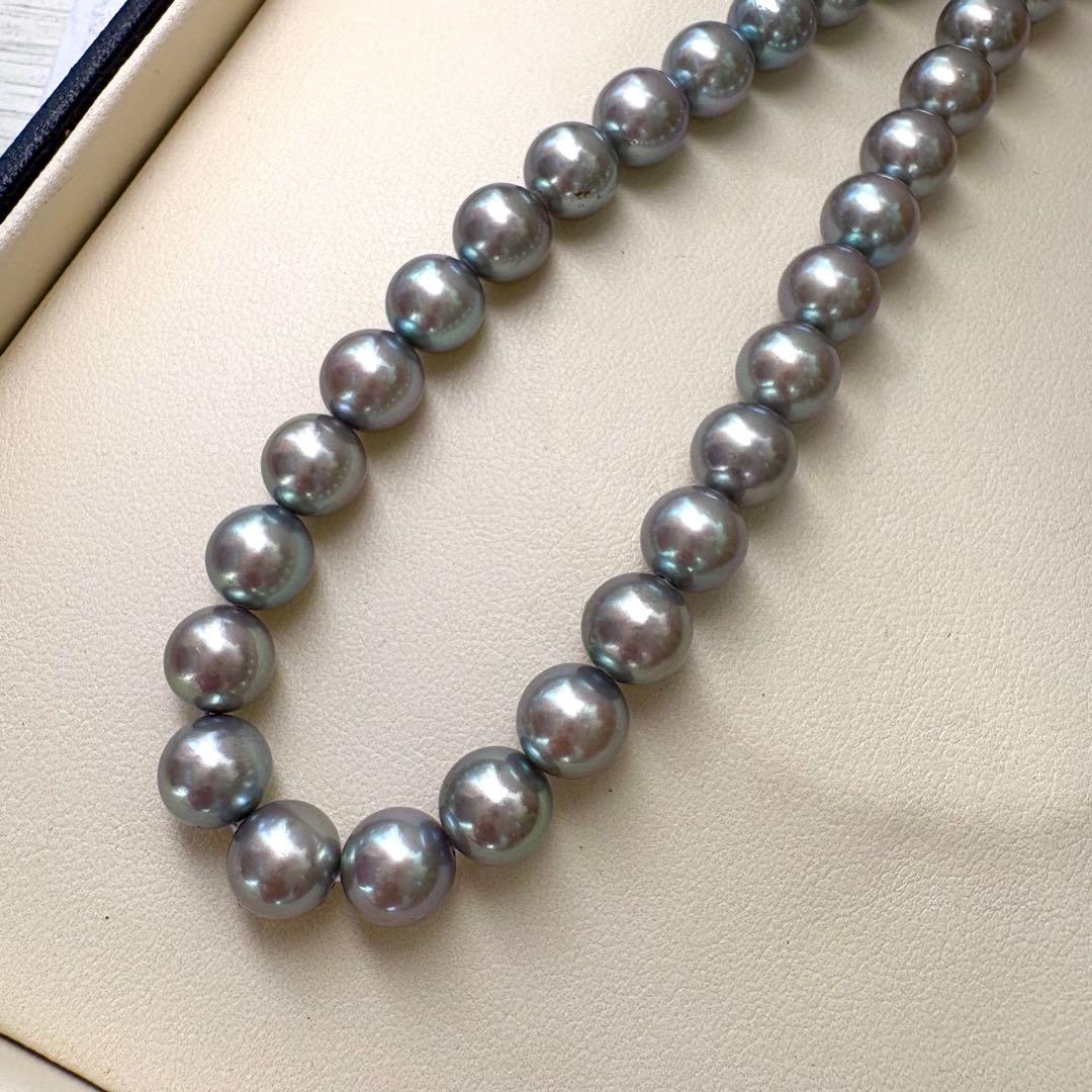 大珠✨TASAKI タサキ　あこや本真珠ネックレス　ブルーグレー　7.5-8mm