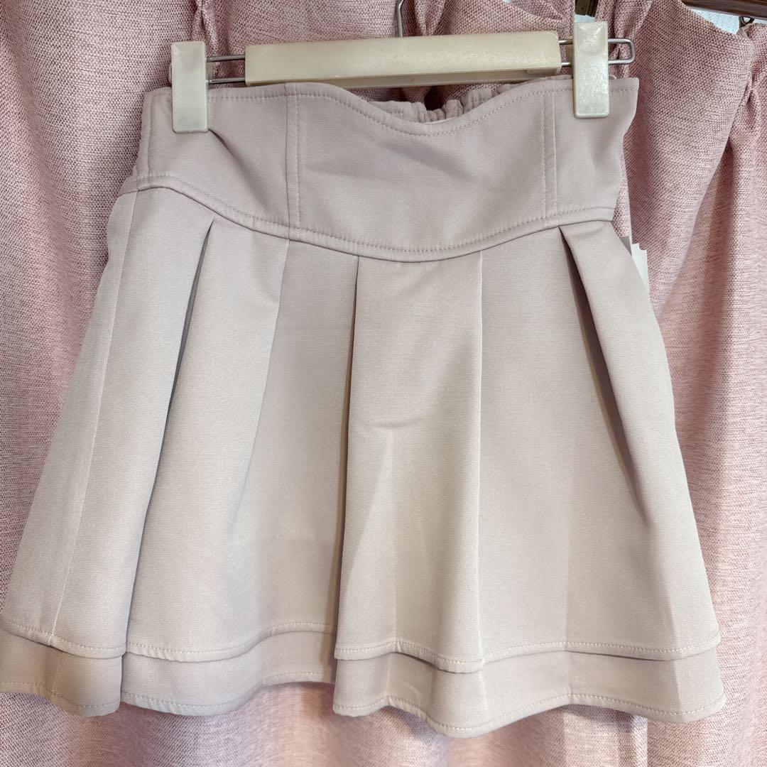 殿堂入り!!美脚になれるスカート♡（インナーパンツ付） くすみピンク M