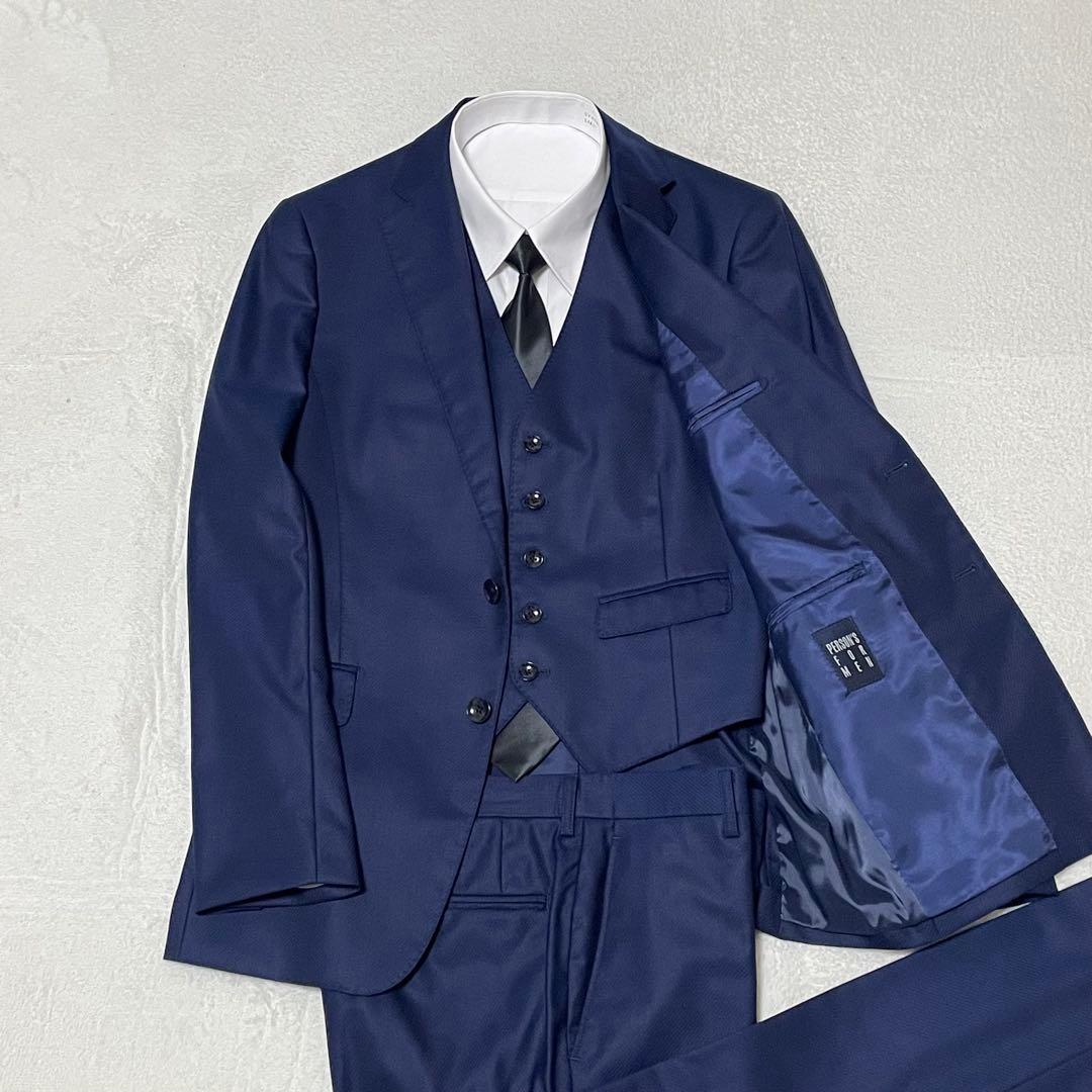 【パーソンズフォーメン】スリーピース スーツ セットアップ ネイピー YA-6