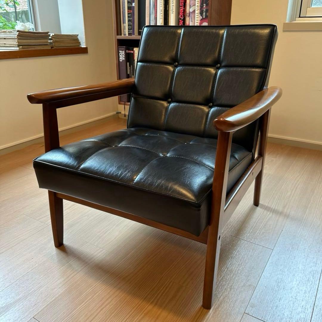 カリモク60 Kチェア 1シーター　スタンダードブラック【美品】