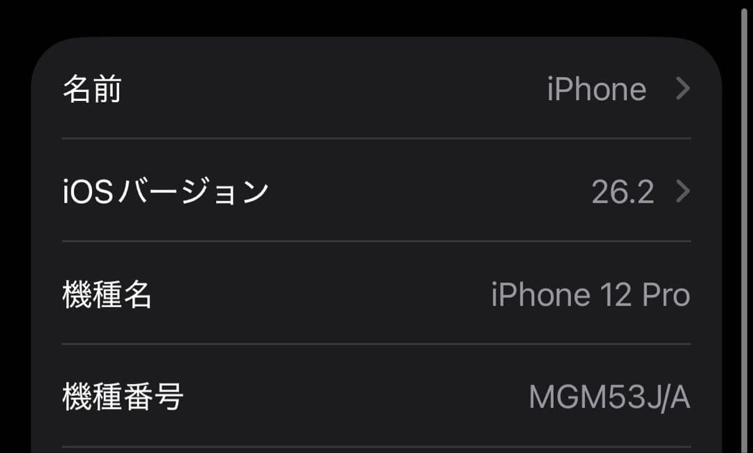 Apple iPhone 12pro グラファイト　バッテリー93%