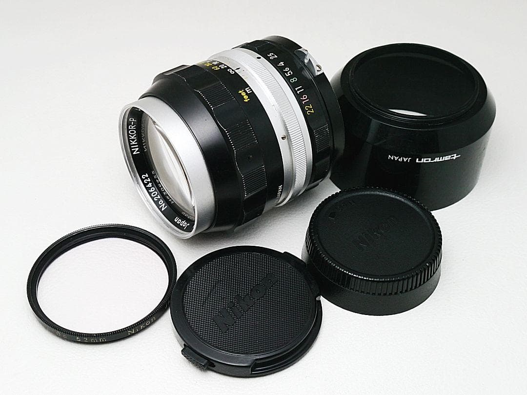 Nikon NIKKOR-P 初期非Ai 105mm f2.5 試写あり 実用品