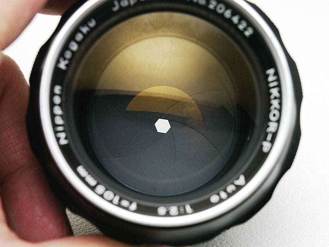 Nikon NIKKOR-P 初期非Ai 105mm f2.5 試写あり 実用品