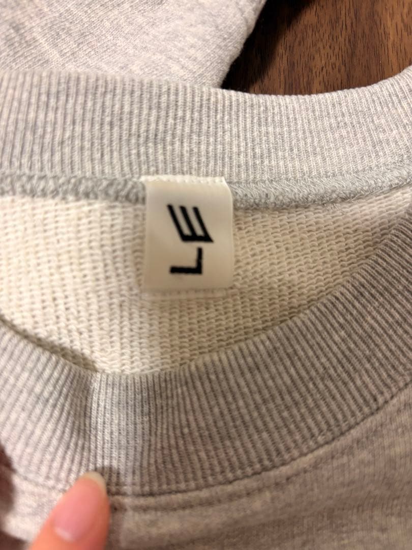 LE エルイー クルーネックスウェット 日本製 グレー