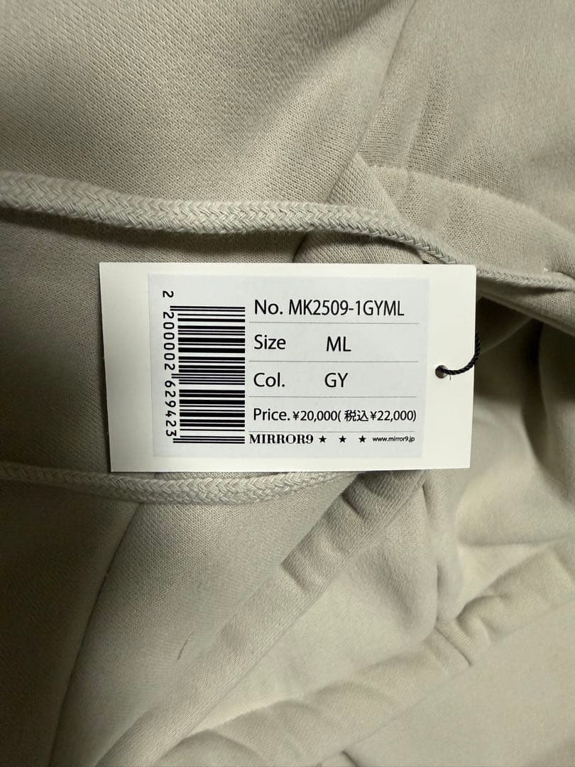 【最終値下げ】MIRROR9 ICONフーディー グレー MLサイズ新品