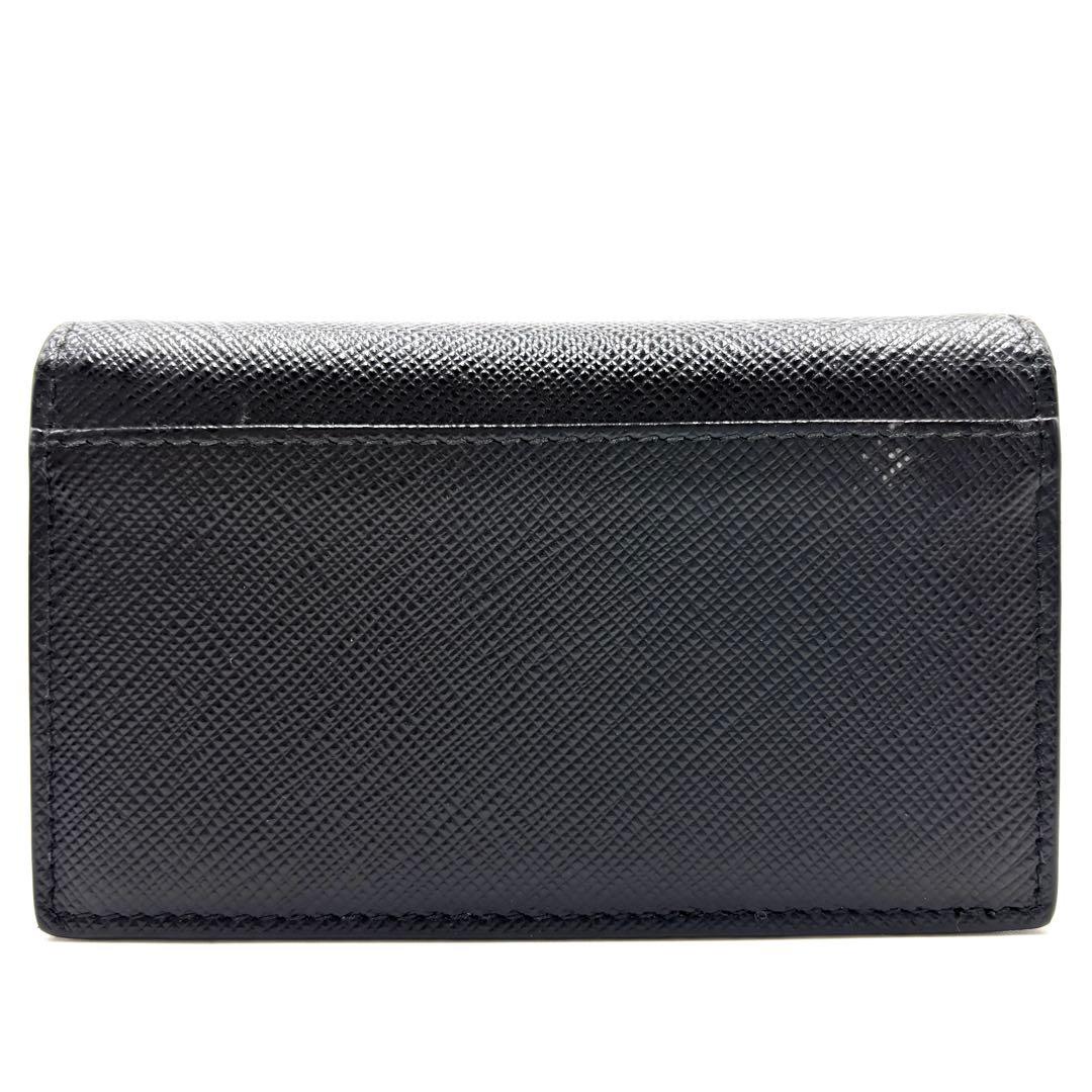 【極美品・RFIDモデル】プラダ 名刺入れ サフィアーノレザー メンズ 黒