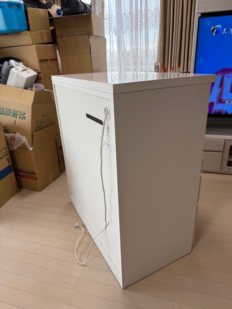 ホワイト キッチン収納キャビネット