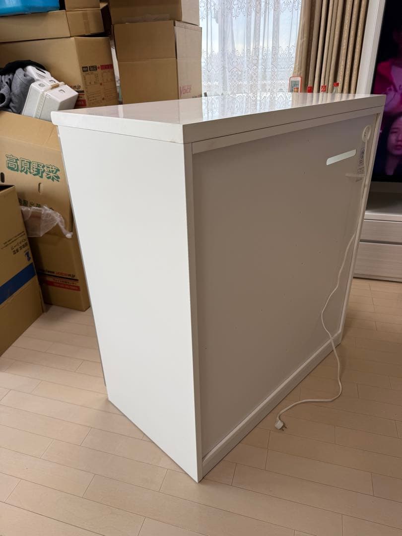 ホワイト キッチン収納キャビネット