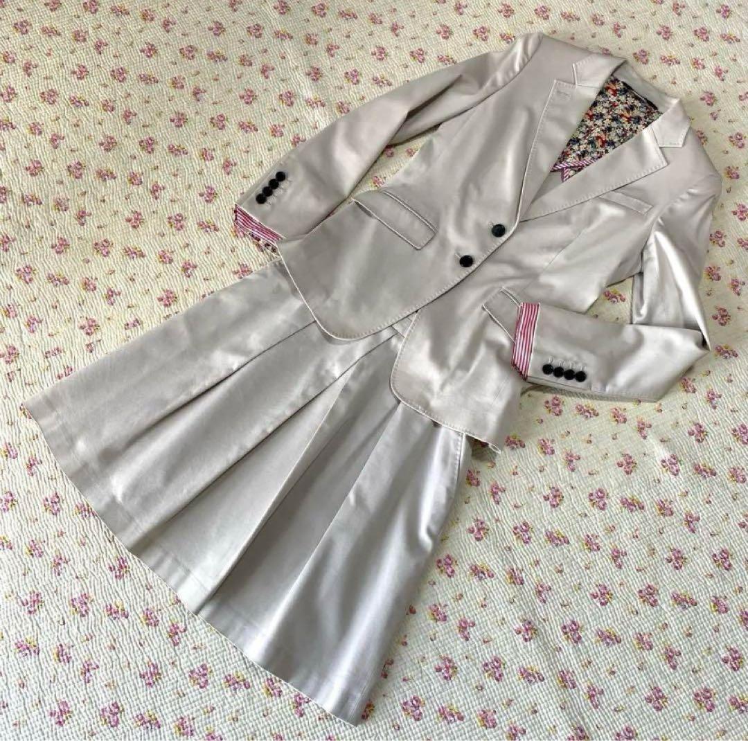 ポールスミス ブラックレーベル スカートスーツ 上40下42 W72 DMW