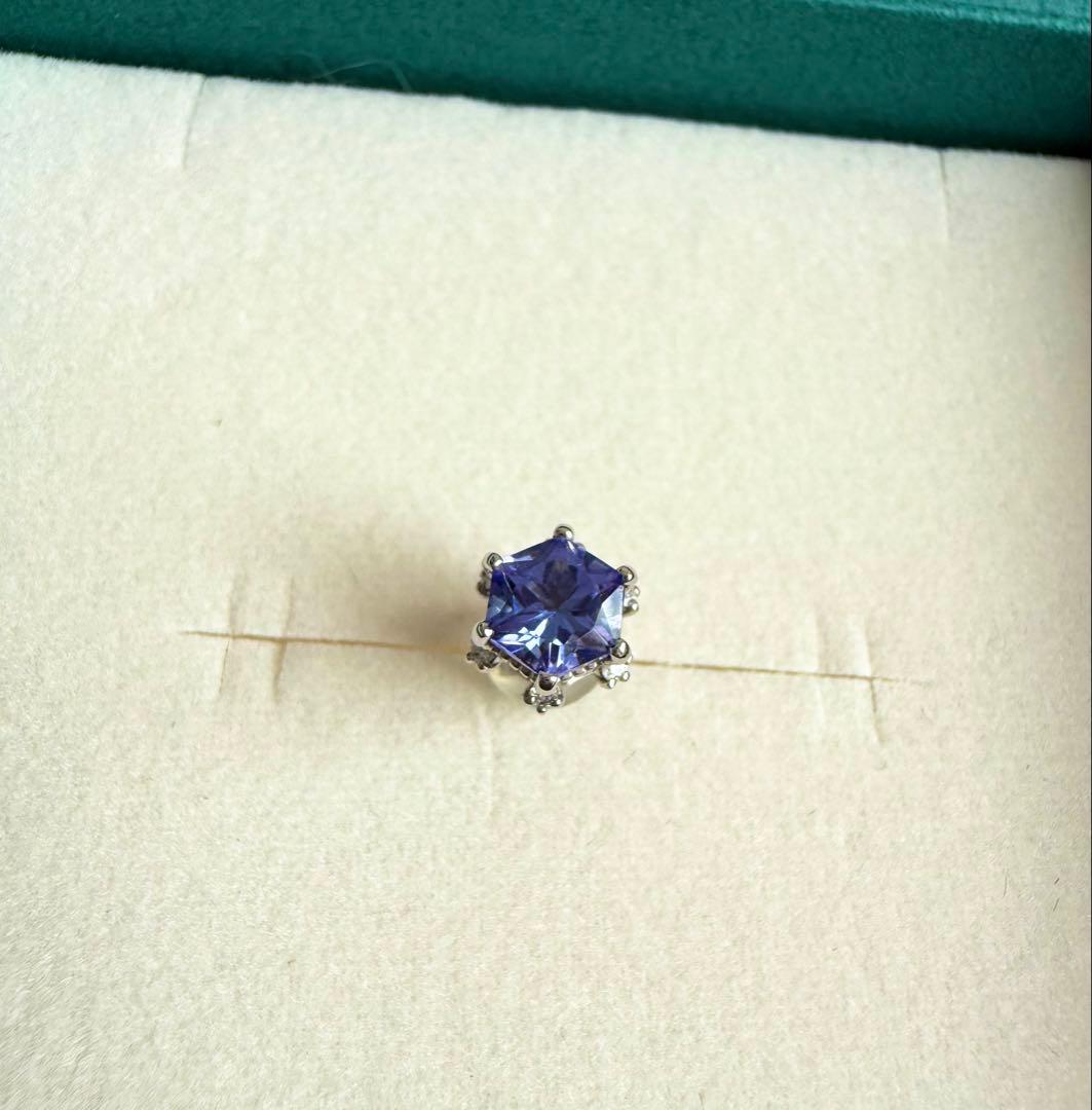 BIZOUXタンザナイト⭐︎ダイヤモンド⭐︎プラチナ900ピアス　イルネージュ