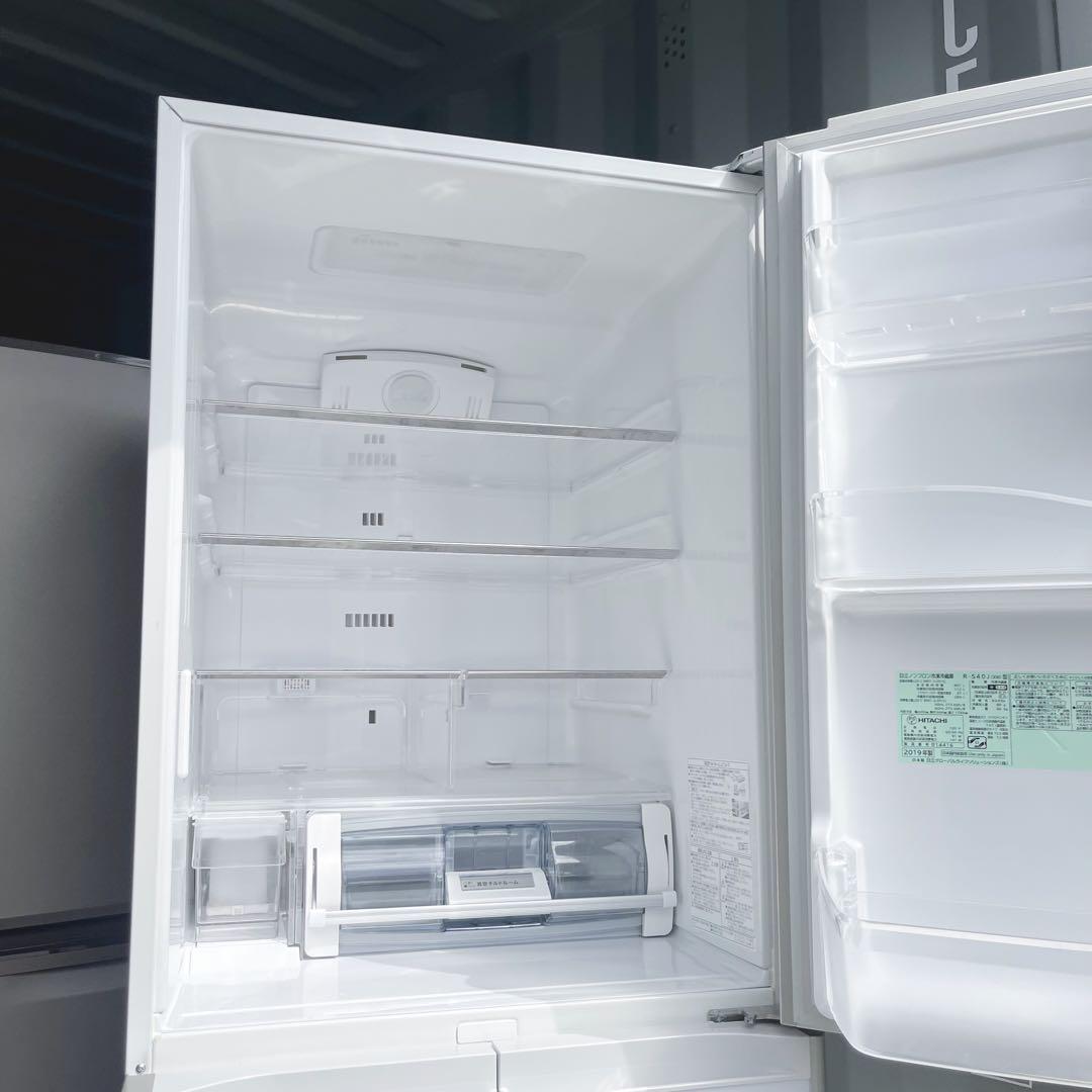 116取付無料！日立真空チルド搭載おしゃれホワイトインテリア5ドア冷蔵庫！洗濯機