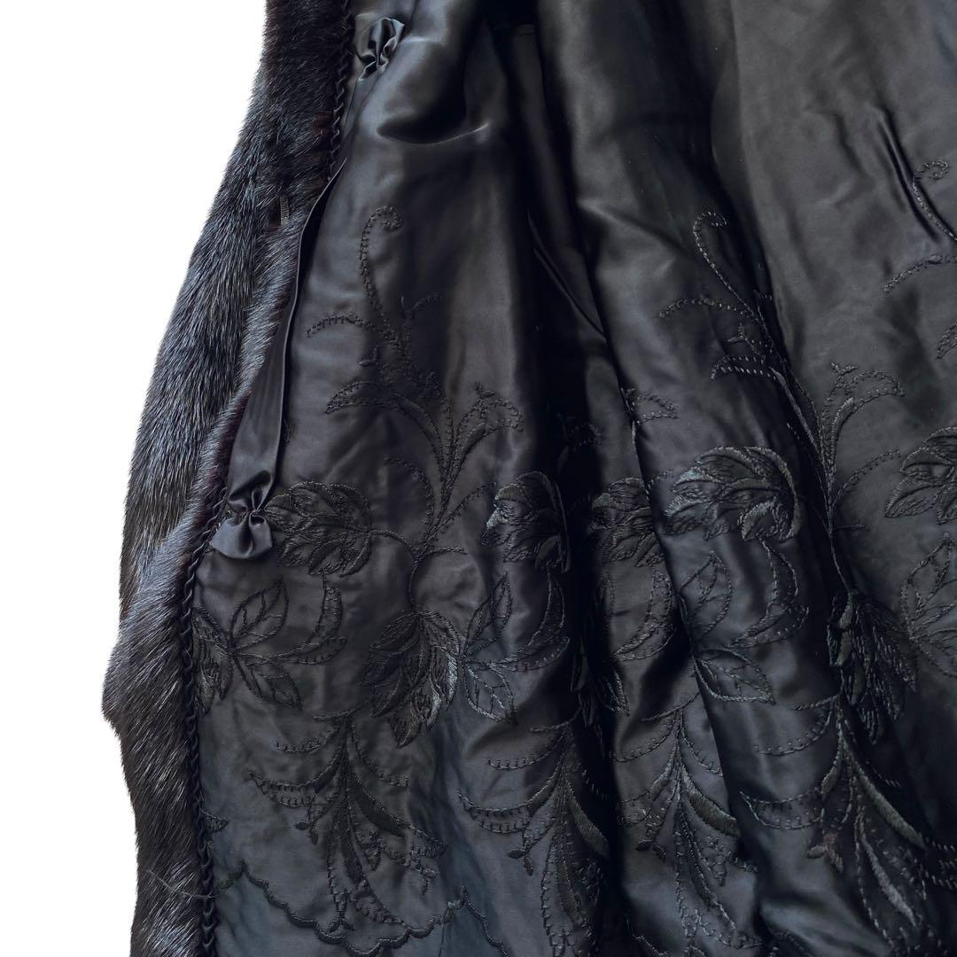 MIAROSA ミアロサ ブラックミンク コート 大きいサイズ13-15号