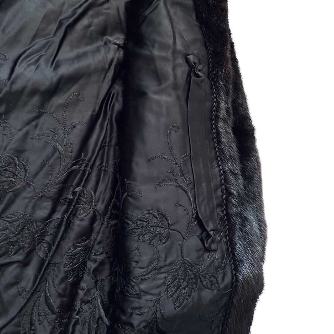 MIAROSA ミアロサ ブラックミンク コート 大きいサイズ13-15号