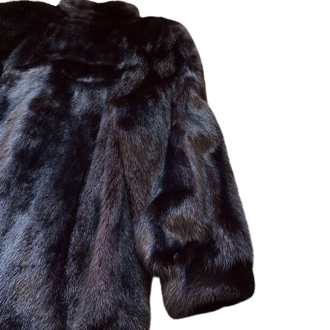 MIAROSA ミアロサ ブラックミンク コート 大きいサイズ13-15号