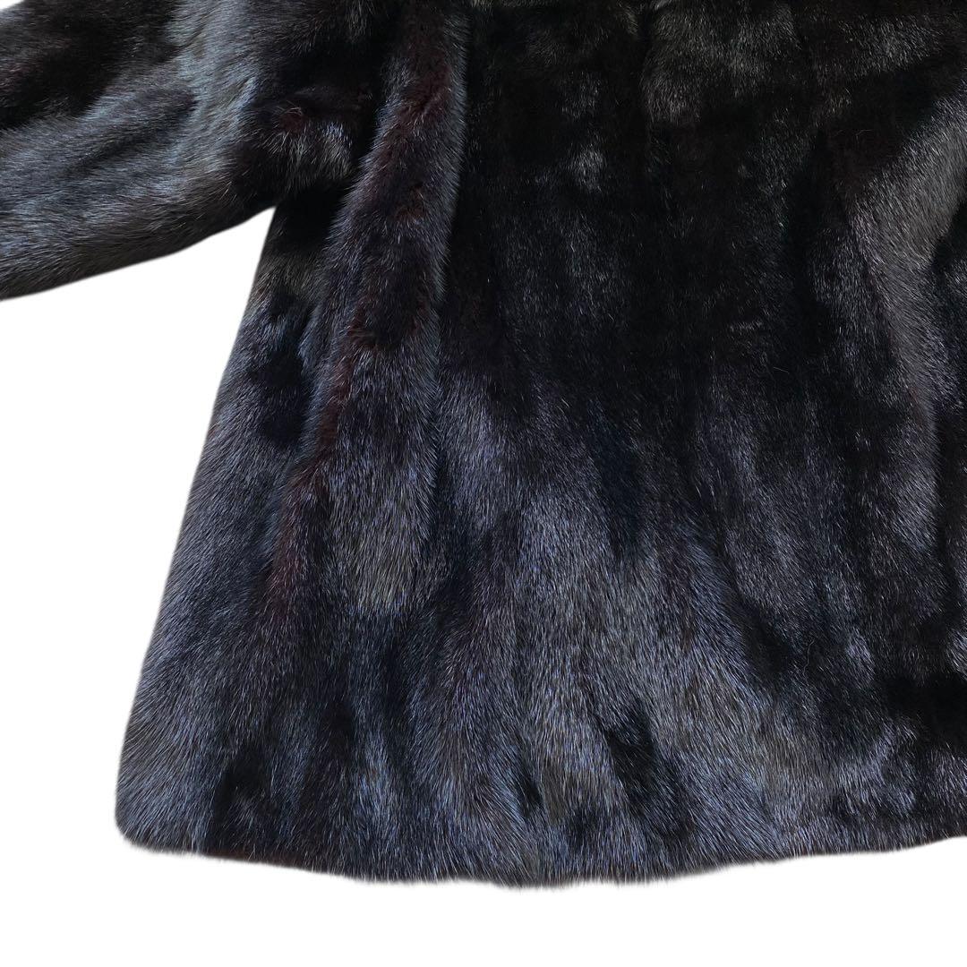 MIAROSA ミアロサ ブラックミンク コート 大きいサイズ13-15号