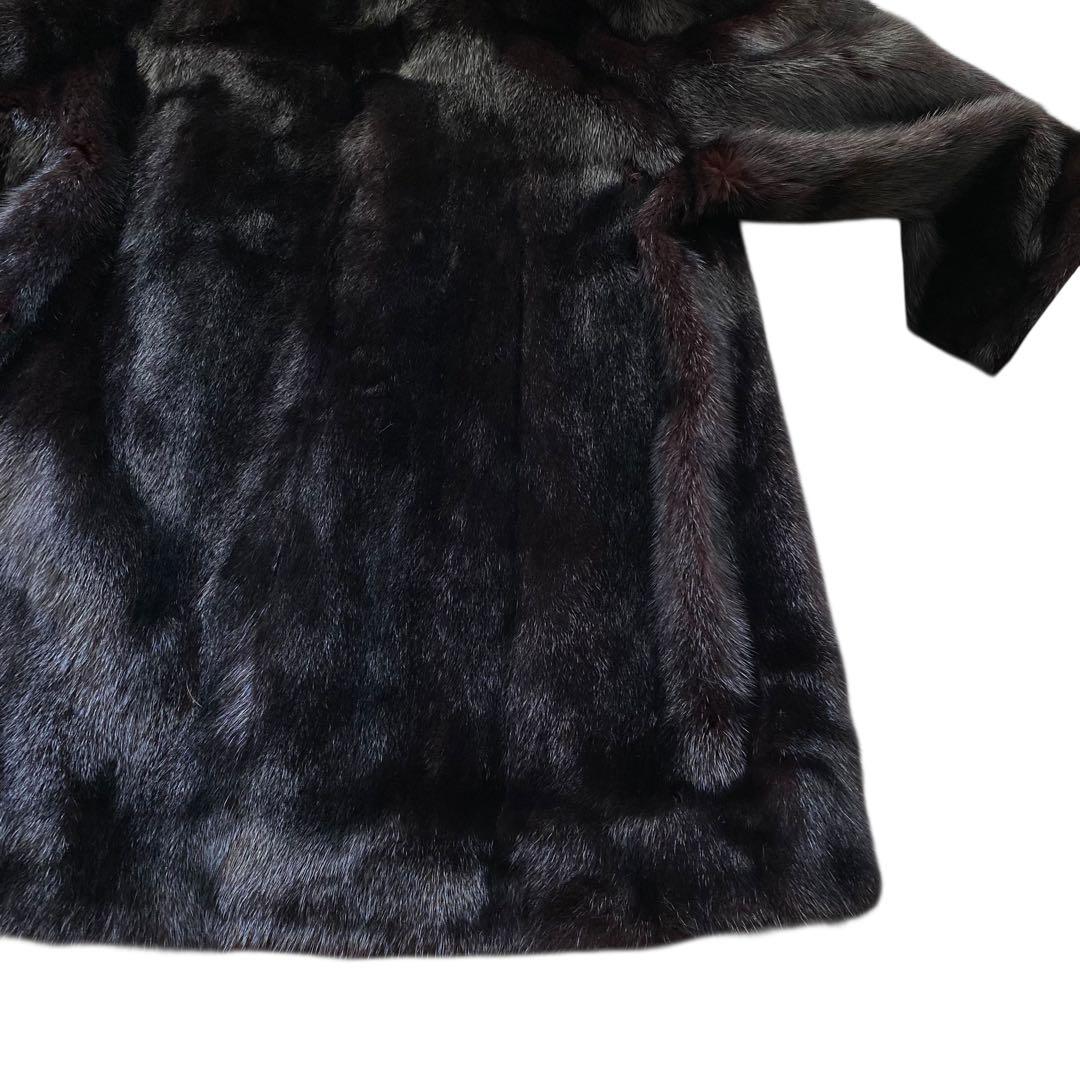 MIAROSA ミアロサ ブラックミンク コート 大きいサイズ13-15号