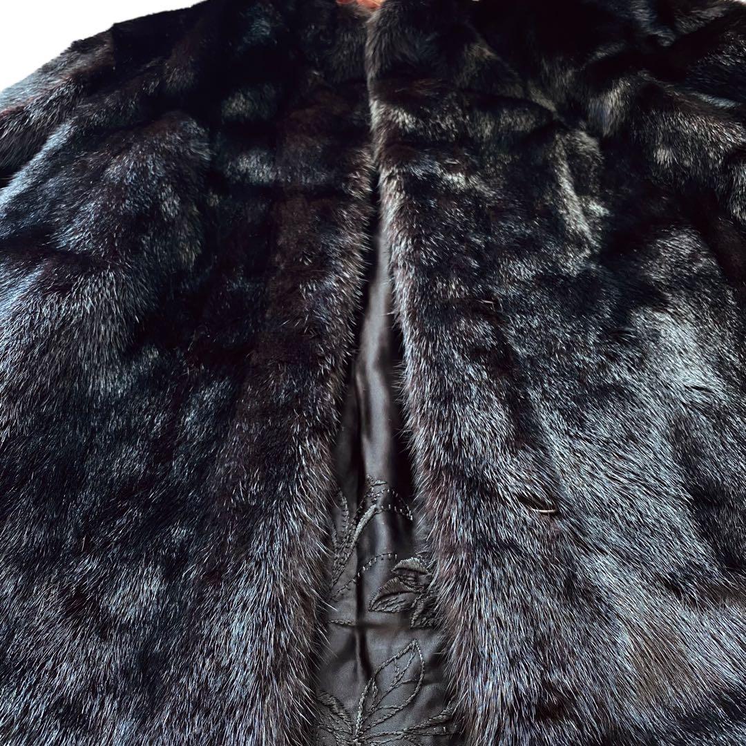 MIAROSA ミアロサ ブラックミンク コート 大きいサイズ13-15号