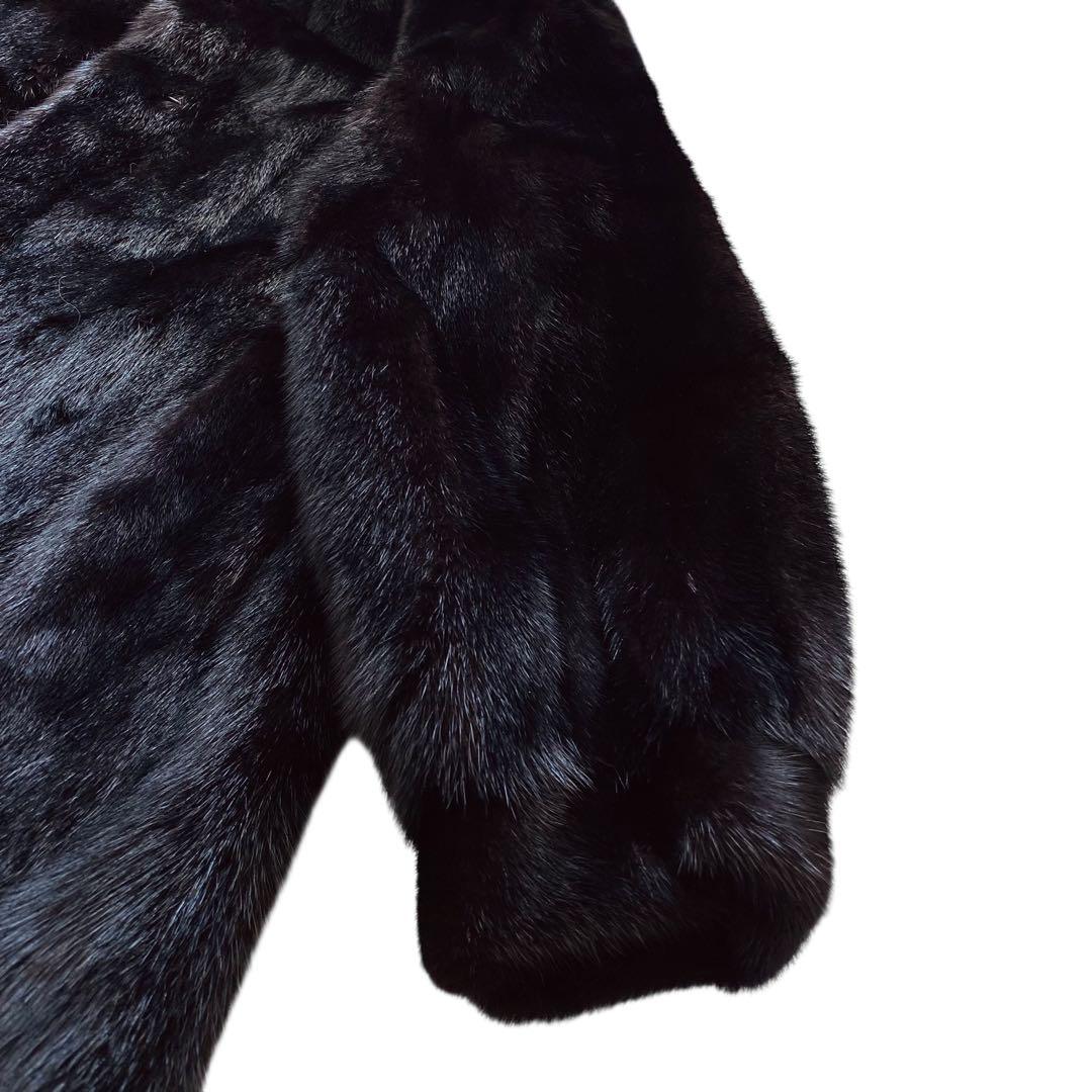 MIAROSA ミアロサ ブラックミンク コート 大きいサイズ13-15号