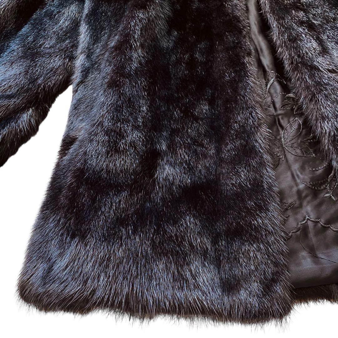 MIAROSA ミアロサ ブラックミンク コート 大きいサイズ13-15号