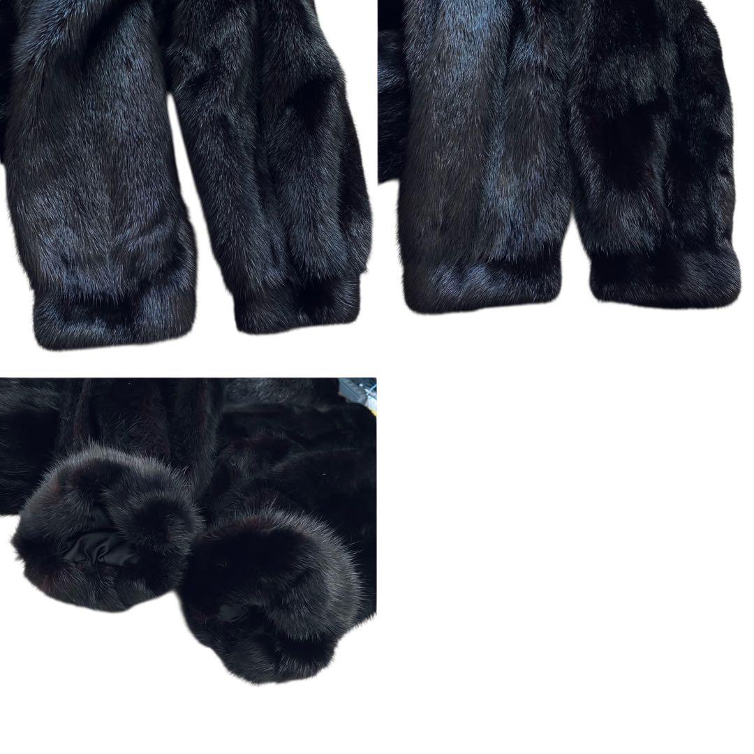 MIAROSA ミアロサ ブラックミンク コート 大きいサイズ13-15号