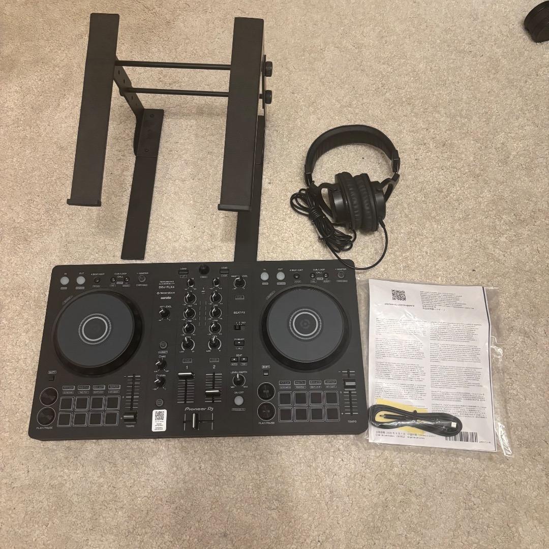 Pioneer DJ DDJ-FLX4 コントローラ ＰＣスタンド ヘッドホン