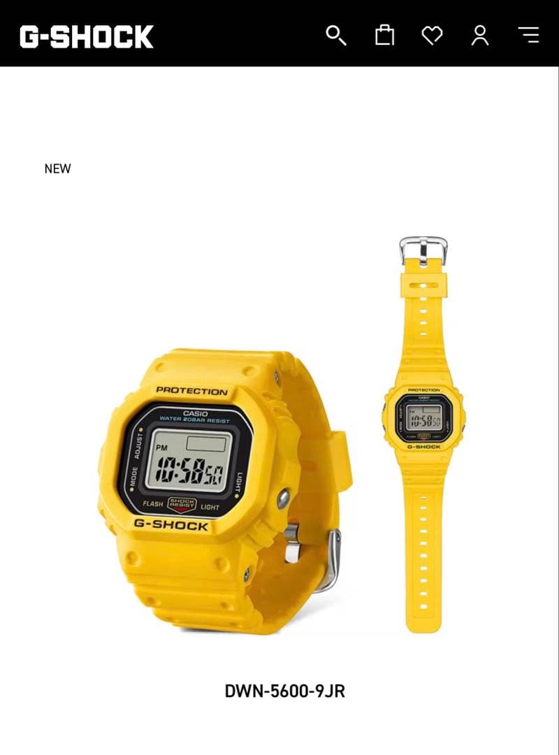 【未開封】G-SHOCK nano DW-5600-9JR イエロー