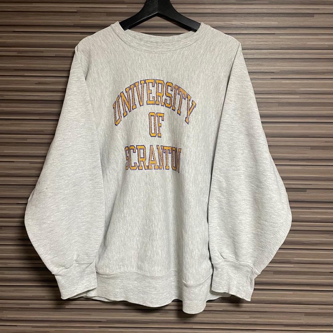 80s チャンピオン　リバースウィーブ　三段プリント　XL