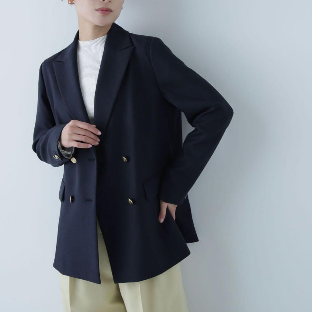美品 NATURAL BEAUTY BASIC ダブルブレストボクシージャケット