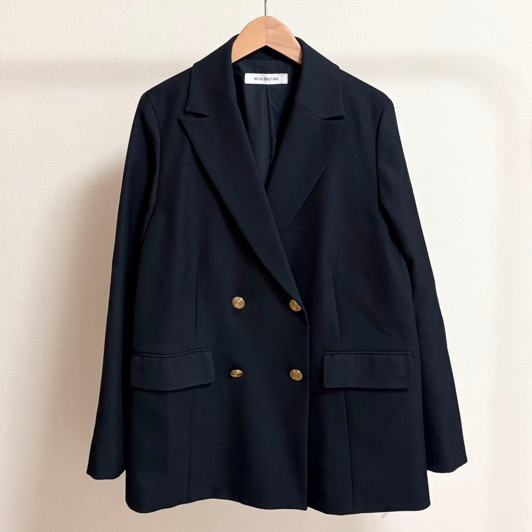 美品 NATURAL BEAUTY BASIC ダブルブレストボクシージャケット
