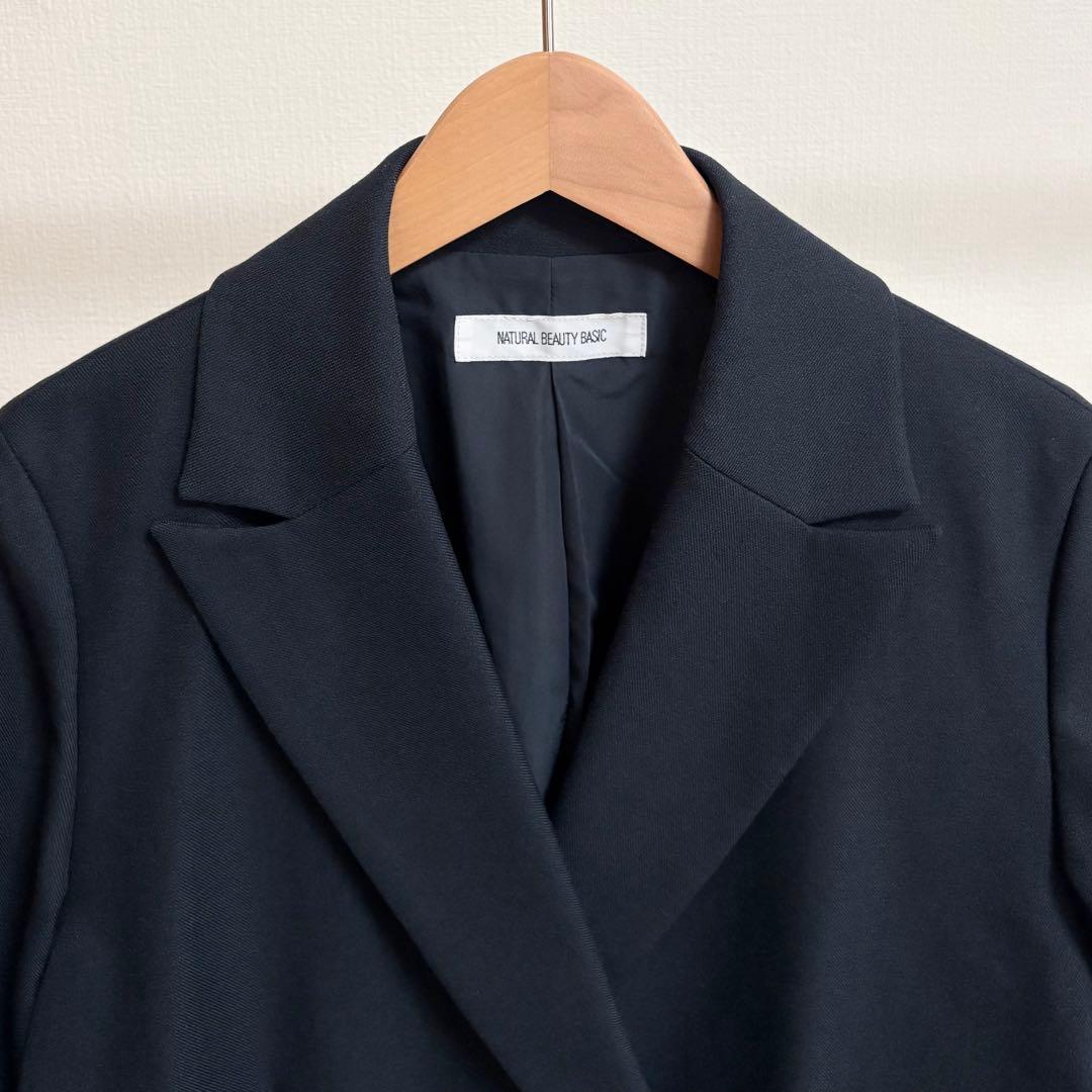 美品 NATURAL BEAUTY BASIC ダブルブレストボクシージャケット