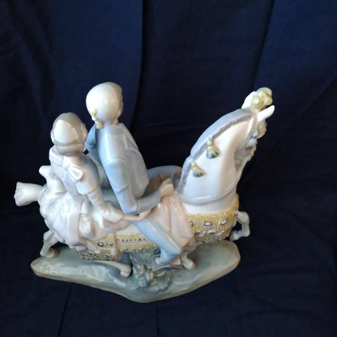 ＊ヨシカネ＊高さ約44cm＊オールドリヤドロ＊【馬上のふたり】＊箱なし