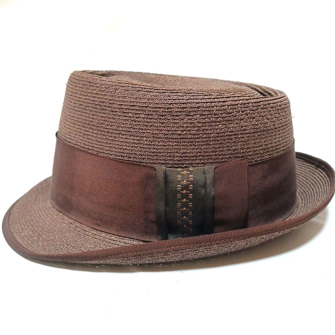 ♭︎ステットソンSTETSON 黒タグ 高級 ハット 帽子メンズ ダークブラウン