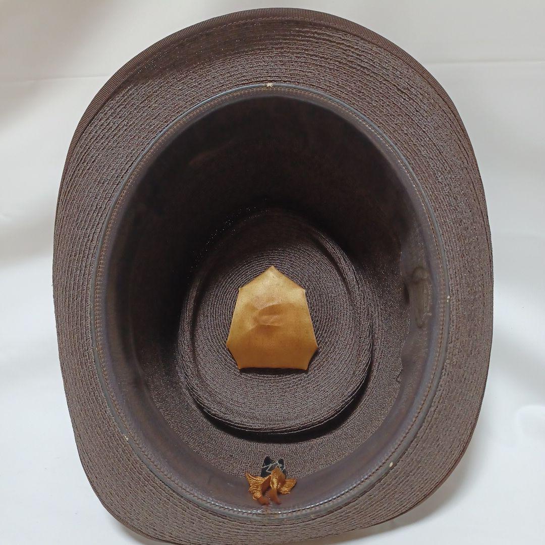 ♭︎ステットソンSTETSON 黒タグ 高級 ハット 帽子メンズ ダークブラウン