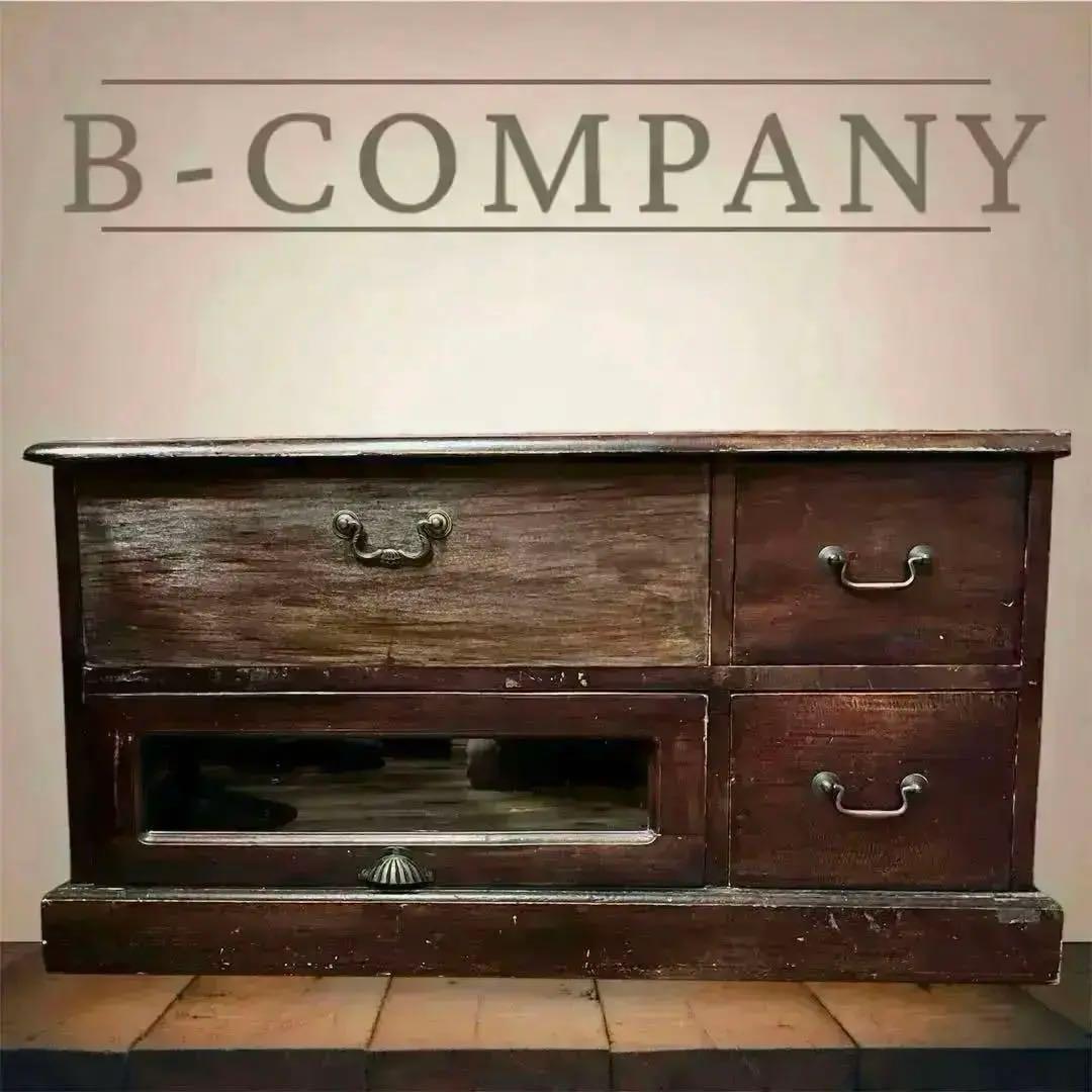 テレビボード　テレビ台　アンティーク風　無垢材　昭和レトロ　民芸家具