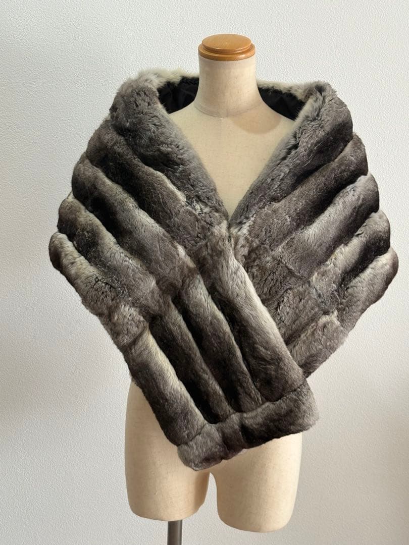  BLUE WANGER チンチラ ファー ケープ 着物 ドレス