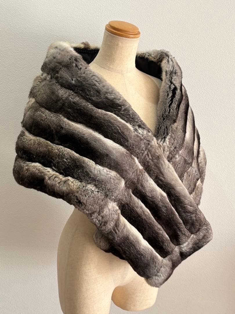  BLUE WANGER チンチラ ファー ケープ 着物 ドレス