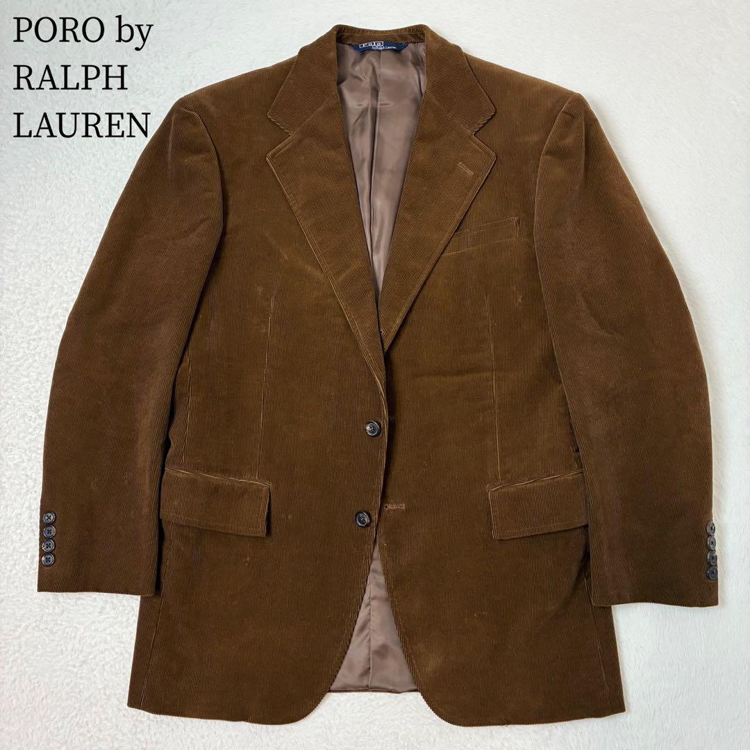 ポロバイラルフローレン　ジャケット　コーデュロイ　ブラウン　段返り3つボタン　M
