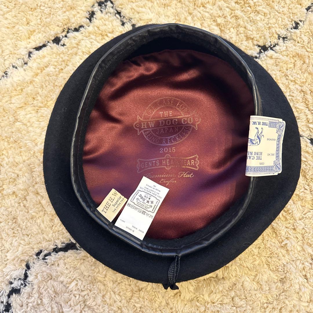 THE H.W. DOG&CO.人気ベレー帽　ウール ブラック