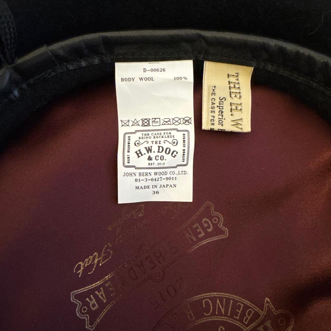 THE H.W. DOG&CO.人気ベレー帽　ウール ブラック