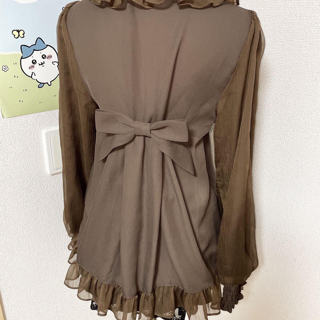 夢展望 LIZLISA系 フレアトップス リボン付き 姫カジ ロリータ 森ガール