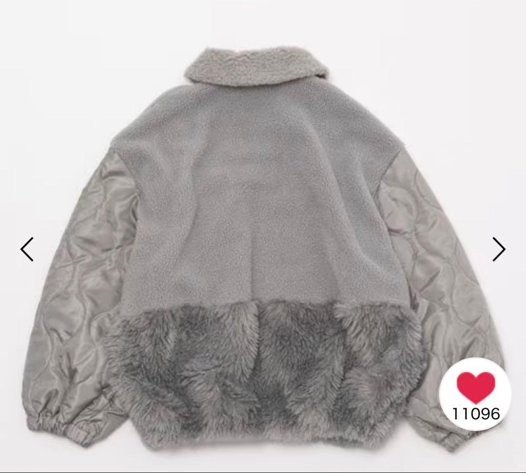 ニコアンド アウター パッチワークボアブルゾン ジャケット