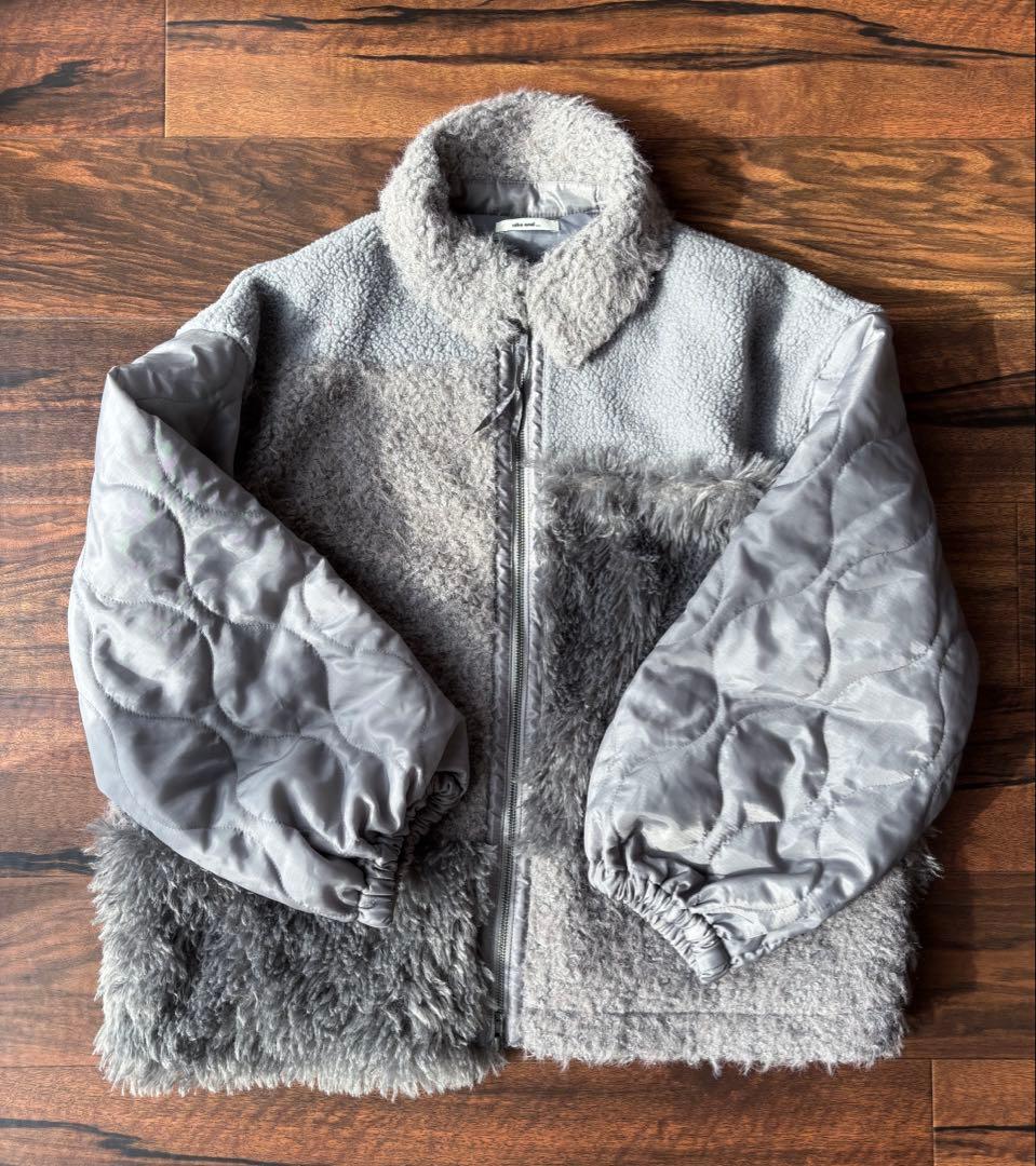 ニコアンド アウター パッチワークボアブルゾン ジャケット