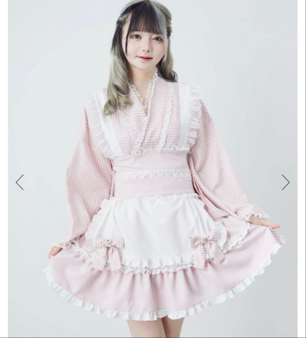 Ank Rouge アンクルージュ ギンガムメイド浴衣ドレス