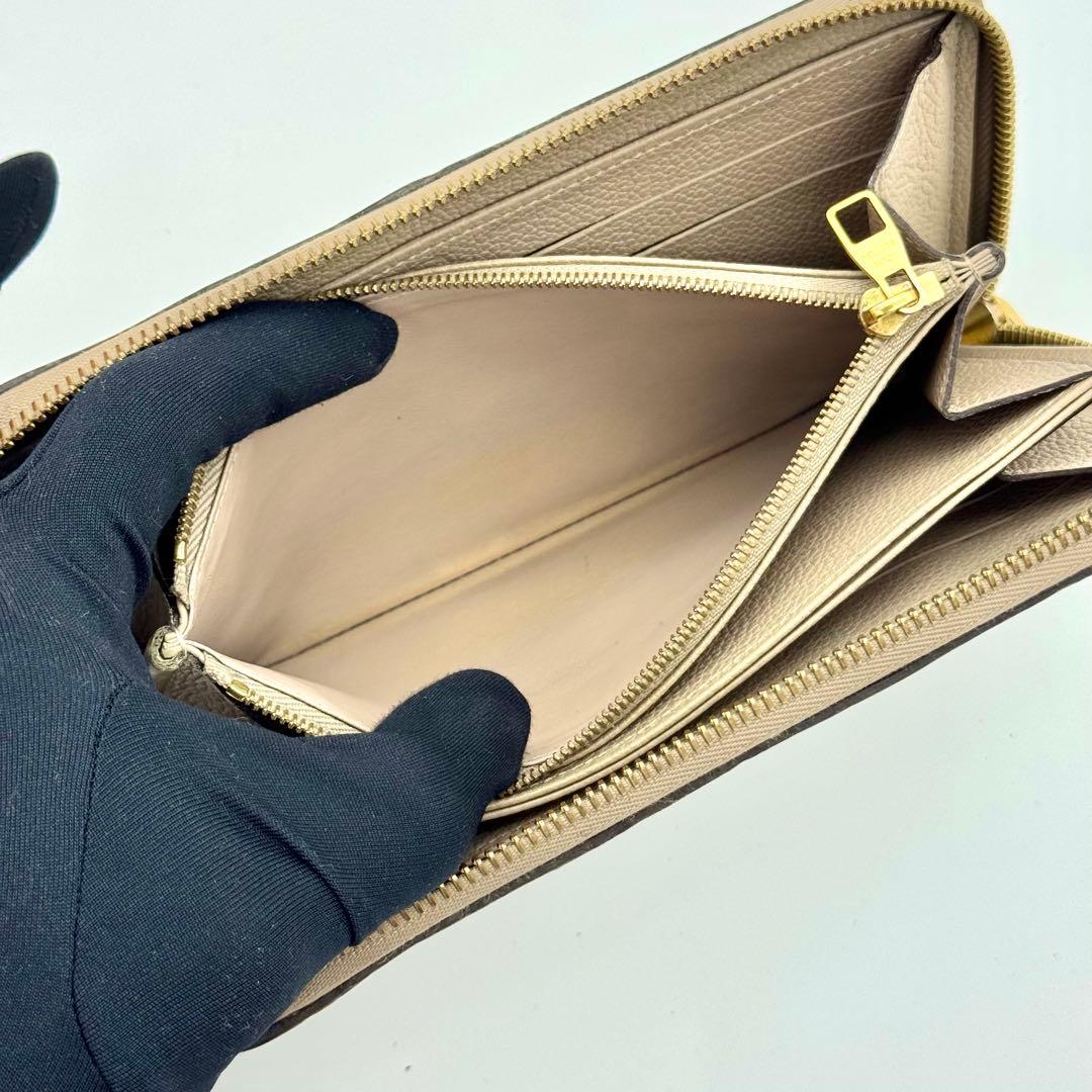 ヴィトン　アンプラント　ジッピーウォレット ベージュ クリーム